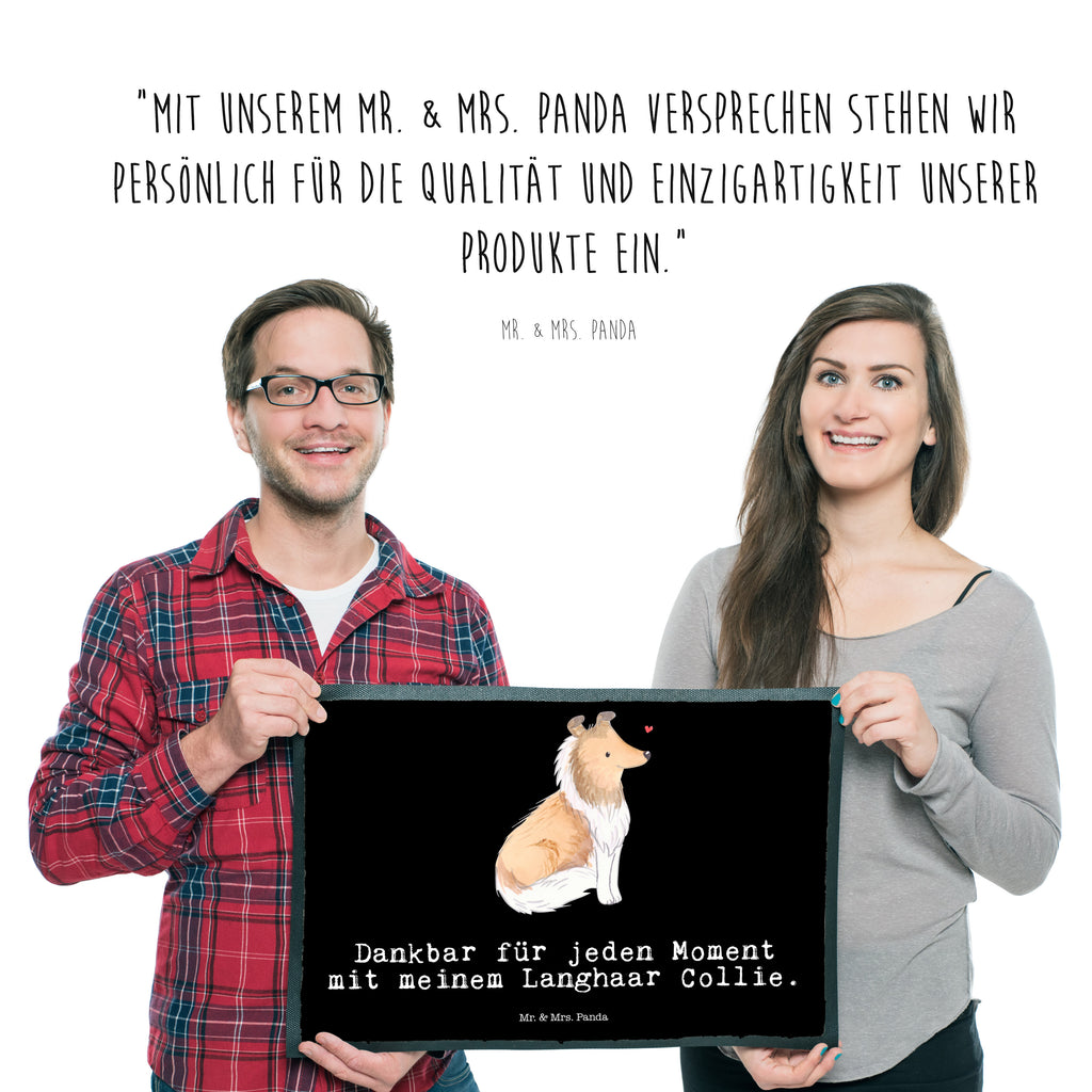 Fußmatte Langhaar Collie Moment Türvorleger, Schmutzmatte, Fußabtreter, Matte, Schmutzfänger, Fußabstreifer, Schmutzfangmatte, Türmatte, Motivfußmatte, Haustürmatte, Vorleger, Hund, Hunderasse, Rassehund, Hundebesitzer, Geschenk, Tierfreund, Schenken, Welpe, Langhaar Collie, britischer Hütehund
