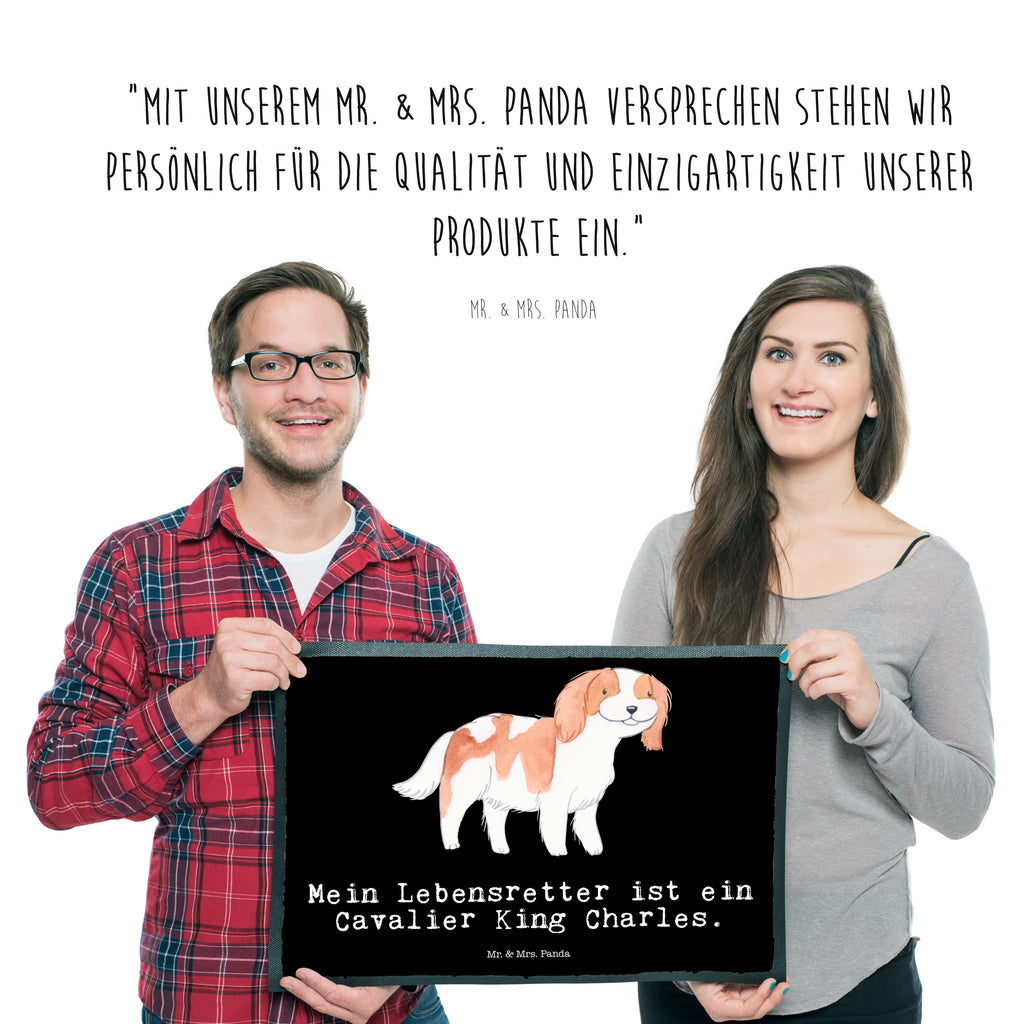 Fußmatte Cavalier King Charles Spaniel Lebensretter Cavalier King Charles Spaniel Türvorleger, Schmutzmatte, Fußabtreter, Matte, Schmutzfänger, Fußabstreifer, Schmutzfangmatte, Türmatte, Motivfußmatte,  Haustürmatte, Vorleger  Hund, Hunderasse, Rassehund, Hundebesitzer, Geschenk, Tierfreund, Schenken, Welpe