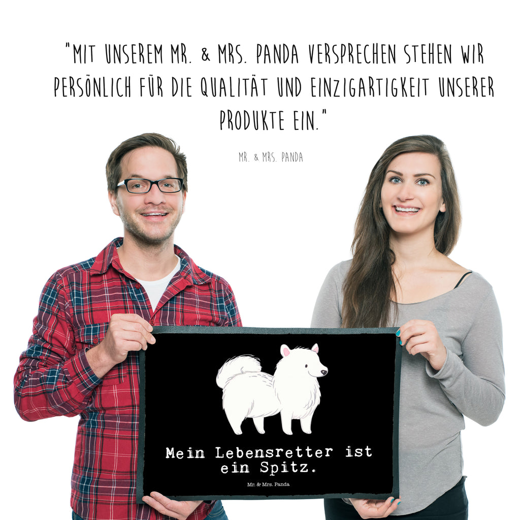 Fußmatte Spitz Lebensretter Spitz Türvorleger, Schmutzmatte, Fußabtreter, Matte, Schmutzfänger, Fußabstreifer, Schmutzfangmatte, Türmatte, Motivfußmatte,  Haustürmatte, Vorleger  Hund, Hunderasse, Rassehund, Hundebesitzer, Geschenk, Tierfreund, Schenken, Welpe