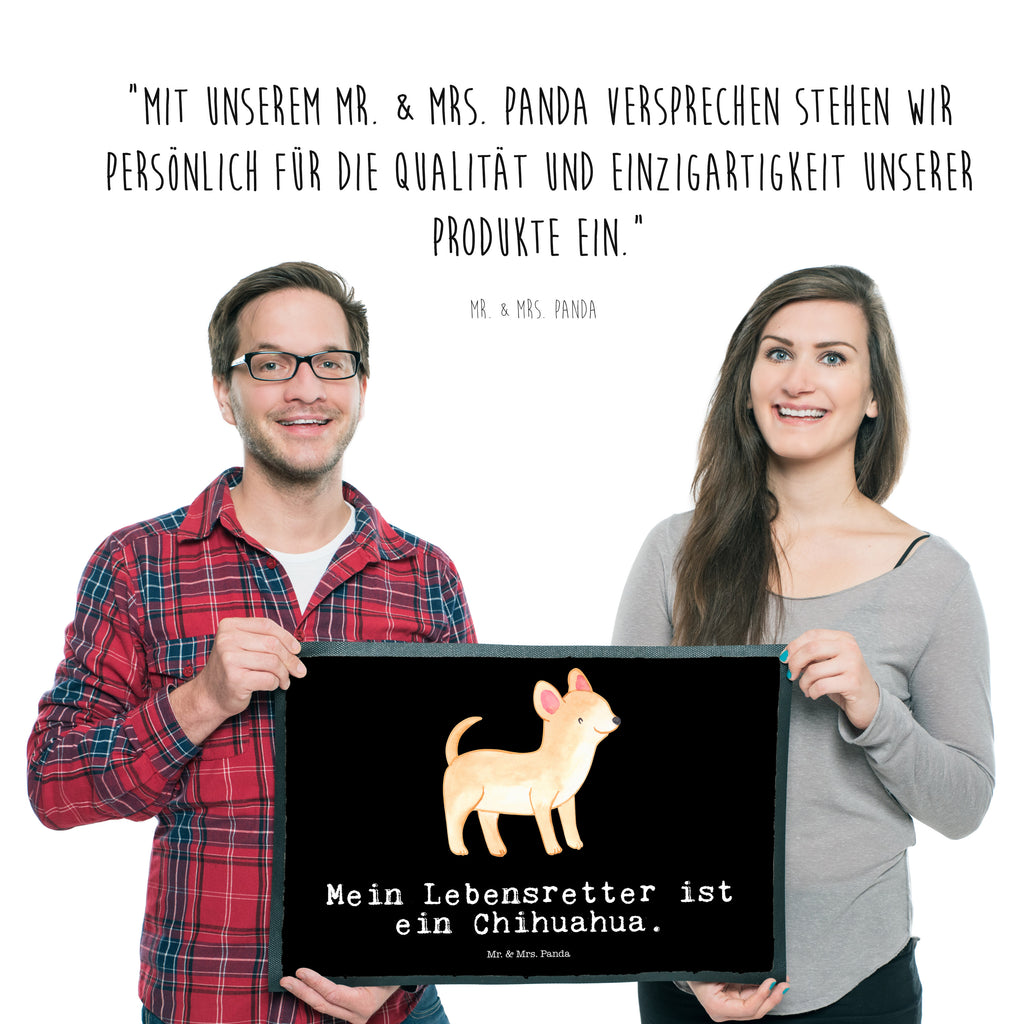 Fußmatte Chihuahua Lebensretter Chihuahua Türvorleger, Schmutzmatte, Fußabtreter, Matte, Schmutzfänger, Fußabstreifer, Schmutzfangmatte, Türmatte, Motivfußmatte,  Haustürmatte, Vorleger  Hund, Hunderasse, Rassehund, Hundebesitzer, Geschenk, Tierfreund, Schenken, Welpe