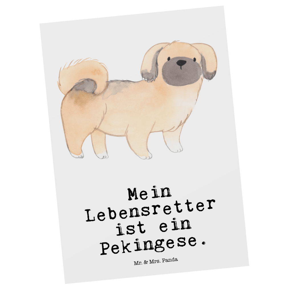 Postkarte Pekingese Lebensretter Geschenkkarte, Grußkarte, Karte, Einladung, Ansichtskarte, Geburtstagskarte, Einladungskarte, Dankeskarte, Hund, Hunderasse, Rassehund, Hundebesitzer, Geschenk, Tierfreund, Schenken, Welpe, Pekingese, Pekinese, Peking-Palasthund