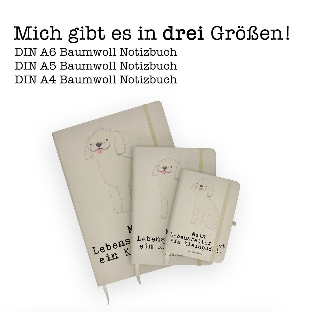 DIN A6 Baumwoll Notizbuch Kleinpudel Lebensretter Notizen, Eintragebuch, Tagebuch, Notizblock, Adressbuch, Journal, Kladde, Skizzenbuch, Notizheft, Schreibbuch, Schreibheft, Hund, Hunderasse, Rassehund, Hundebesitzer, Geschenk, Tierfreund, Schenken, Welpe, Pudel, Kleinpudel