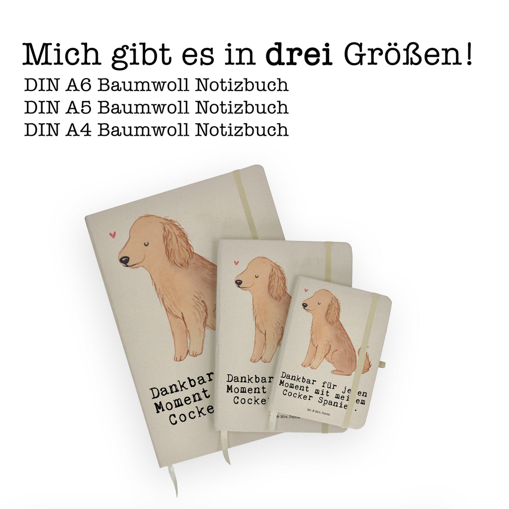 DIN A6 Baumwoll Notizbuch Cocker Spaniel Moment Notizen, Eintragebuch, Tagebuch, Notizblock, Adressbuch, Journal, Kladde, Skizzenbuch, Notizheft, Schreibbuch, Schreibheft, Hund, Hunderasse, Rassehund, Hundebesitzer, Geschenk, Tierfreund, Schenken, Welpe, Englische Cockerspaniel, Cocker Spaniel