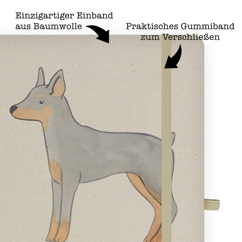 DIN A6 Baumwoll Notizbuch Dobermann Pinscher Moment Notizen, Eintragebuch, Tagebuch, Notizblock, Adressbuch, Journal, Kladde, Skizzenbuch, Notizheft, Schreibbuch, Schreibheft, Hund, Hunderasse, Rassehund, Hundebesitzer, Geschenk, Tierfreund, Schenken, Welpe, Dobermann Pinscher