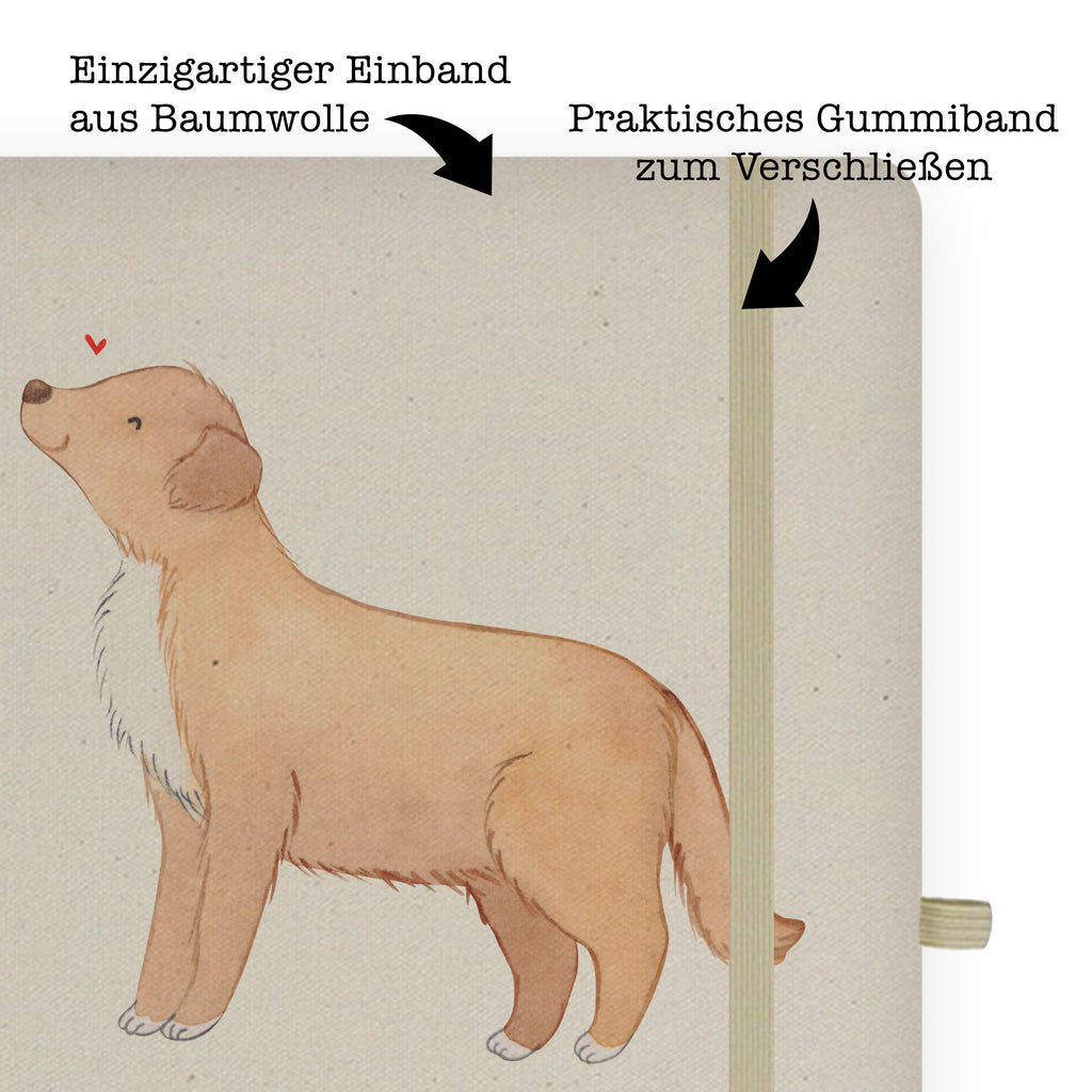 DIN A6 Baumwoll Notizbuch Nova Scotia Duck Lebensretter Notizen, Eintragebuch, Tagebuch, Notizblock, Adressbuch, Journal, Kladde, Skizzenbuch, Notizheft, Schreibbuch, Schreibheft, Hund, Hunderasse, Rassehund, Hundebesitzer, Geschenk, Tierfreund, Schenken, Welpe, Nova Scotia Duck Tolling Retriever, Retriever