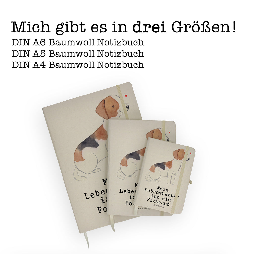 DIN A5 Baumwoll Notizbuch Foxhound Lebensretter Notizen, Eintragebuch, Tagebuch, Notizblock, Adressbuch, Journal, Kladde, Skizzenbuch, Notizheft, Schreibbuch, Schreibheft, Hund, Hunderasse, Rassehund, Hundebesitzer, Geschenk, Tierfreund, Schenken, Welpe, Foxhound, Jagdhund, Laufhund