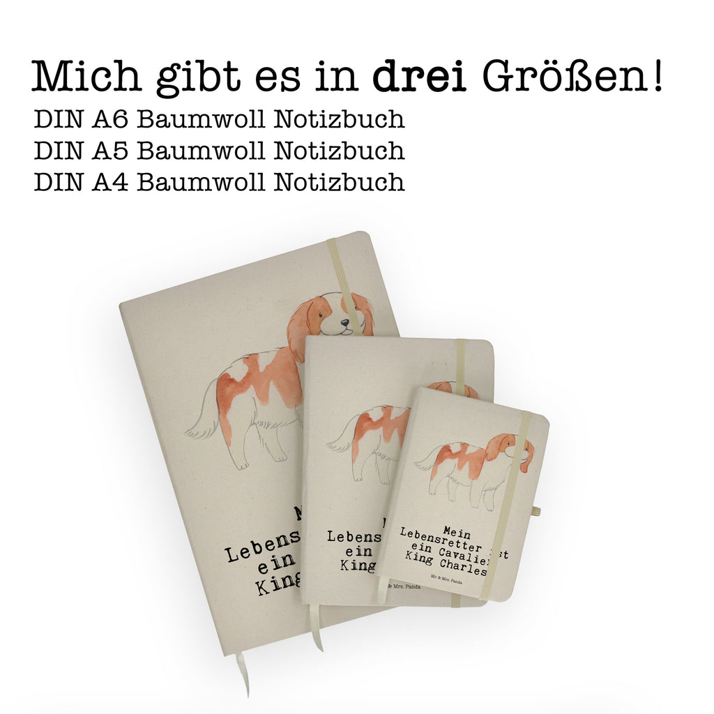 DIN A5 Baumwoll Notizbuch Cavalier King Charles Spaniel Lebensretter Notizen, Eintragebuch, Tagebuch, Notizblock, Adressbuch, Journal, Kladde, Skizzenbuch, Notizheft, Schreibbuch, Schreibheft, Hund, Hunderasse, Rassehund, Hundebesitzer, Geschenk, Tierfreund, Schenken, Welpe, Cavalier King Charles Spaniel