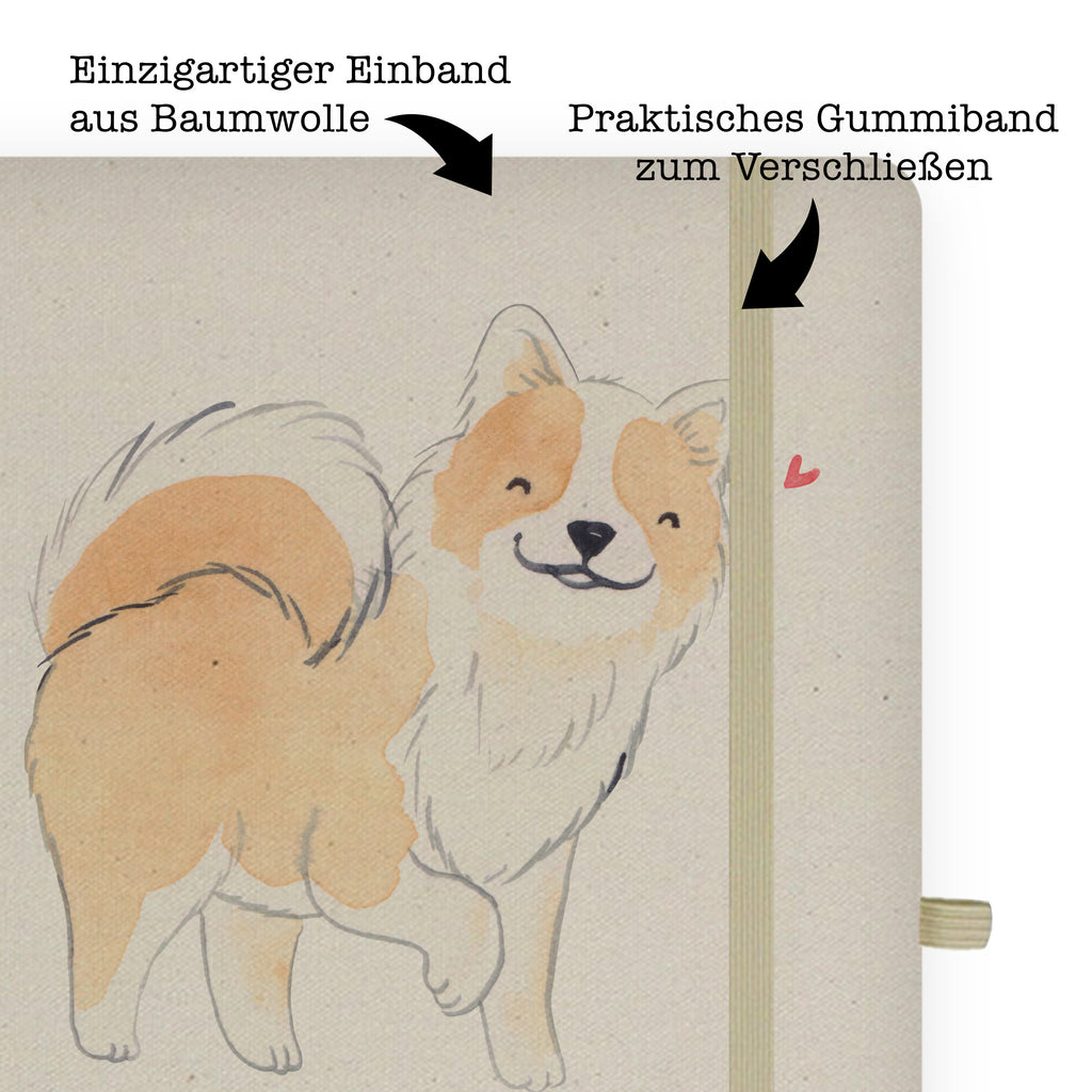 DIN A5 Baumwoll Notizbuch Islandhund Lebensretter Notizen, Eintragebuch, Tagebuch, Notizblock, Adressbuch, Journal, Kladde, Skizzenbuch, Notizheft, Schreibbuch, Schreibheft, Hund, Hunderasse, Rassehund, Hundebesitzer, Geschenk, Tierfreund, Schenken, Welpe, Islandhund, isländischer Schäferhund