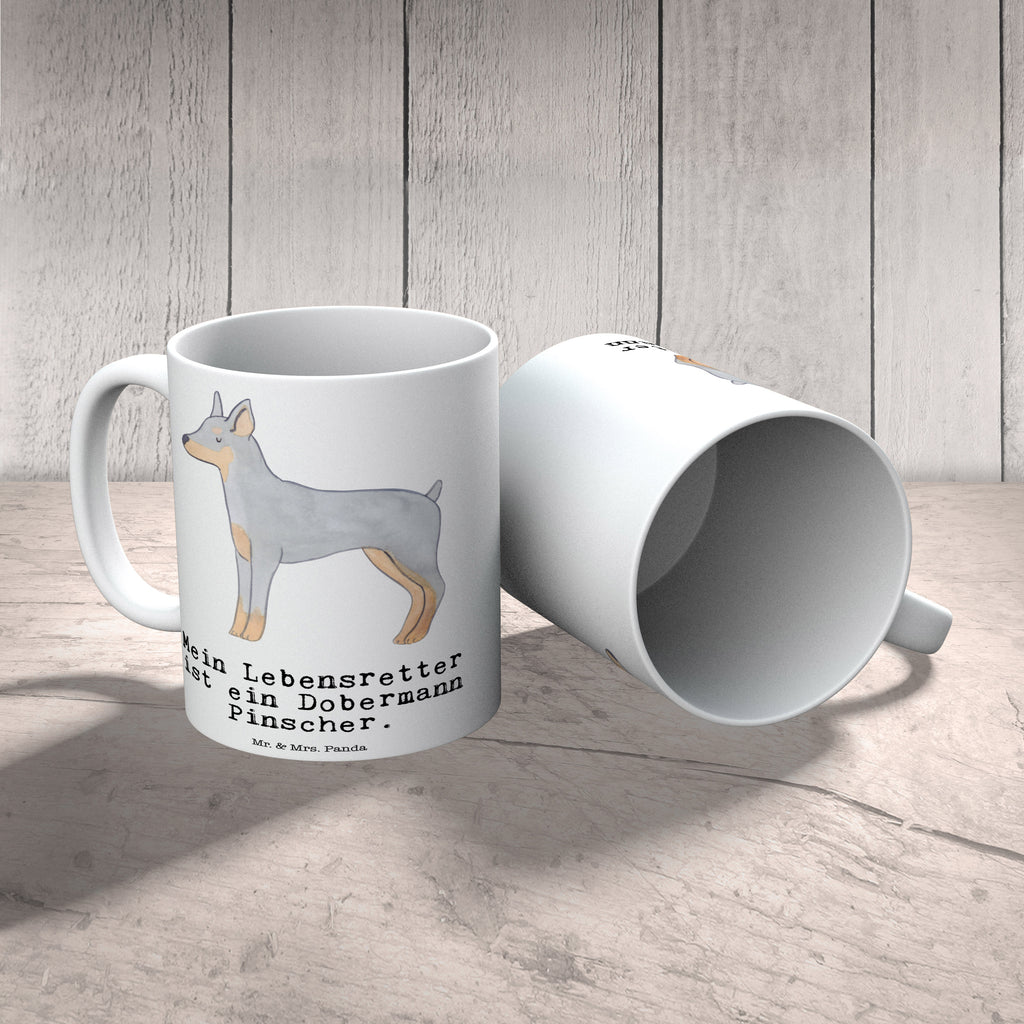 Tasse Dobermann Pinscher Lebensretter Dobermann Pinscher Becher, Kaffeetasse, Kaffeebecher, Tee, Frühstück, Büro  Hund, Hunderasse, Rassehund, Hundebesitzer, Geschenk, Tierfreund, Schenken, Welpe