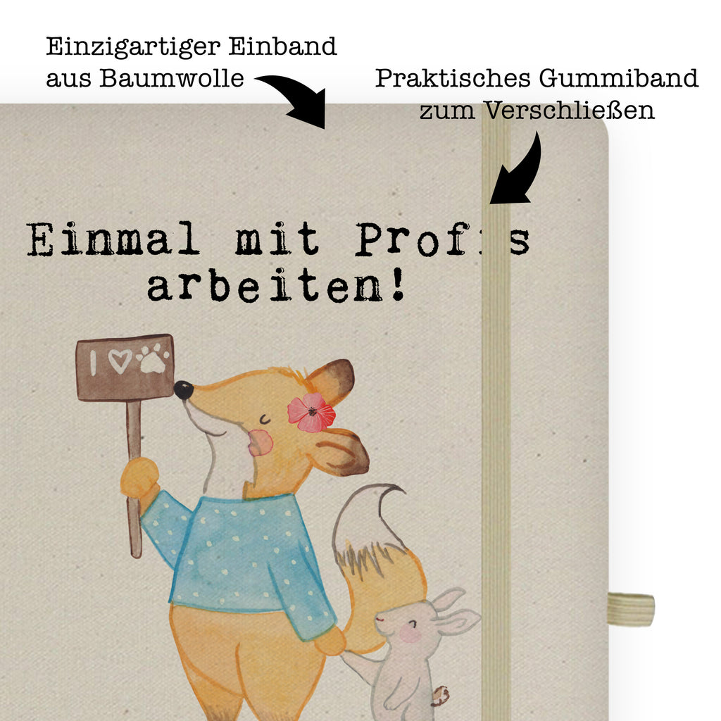 DIN A4 Baumwoll Notizbuch Tierschützerin aus Leidenschaft Notizen, Eintragebuch, Tagebuch, Notizblock, Adressbuch, Journal, Kladde, Skizzenbuch, Notizheft, Schreibbuch, Schreibheft, Beruf, Ausbildung, Jubiläum, Abschied, Rente, Kollege, Kollegin, Geschenk, Schenken, Arbeitskollege, Mitarbeiter, Firma, Danke, Dankeschön