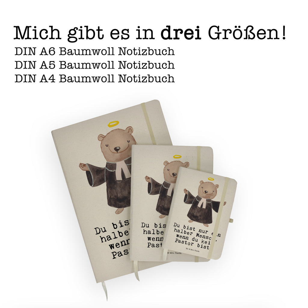 DIN A4 Baumwoll Notizbuch Pastor mit Herz Notizen, Eintragebuch, Tagebuch, Notizblock, Adressbuch, Journal, Kladde, Skizzenbuch, Notizheft, Schreibbuch, Schreibheft, Beruf, Ausbildung, Jubiläum, Abschied, Rente, Kollege, Kollegin, Geschenk, Schenken, Arbeitskollege, Mitarbeiter, Firma, Danke, Dankeschön, Pastor, Diener Gottes<br />Geistlicher, Pfarrer, Prediger<br />Priester, Theologe, Kirche