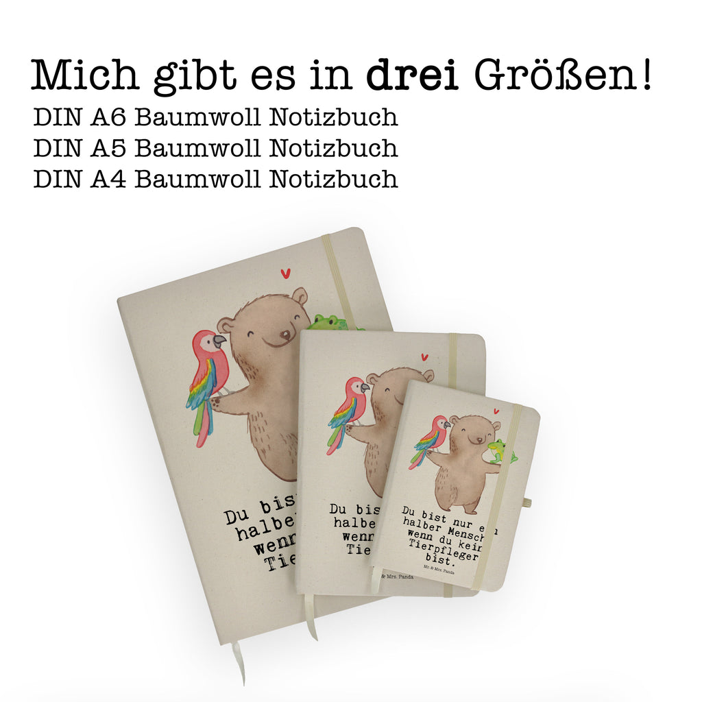 DIN A4 Baumwoll Notizbuch Tierpfleger mit Herz Notizen, Eintragebuch, Tagebuch, Notizblock, Adressbuch, Journal, Kladde, Skizzenbuch, Notizheft, Schreibbuch, Schreibheft, Beruf, Ausbildung, Jubiläum, Abschied, Rente, Kollege, Kollegin, Geschenk, Schenken, Arbeitskollege, Mitarbeiter, Firma, Danke, Dankeschön