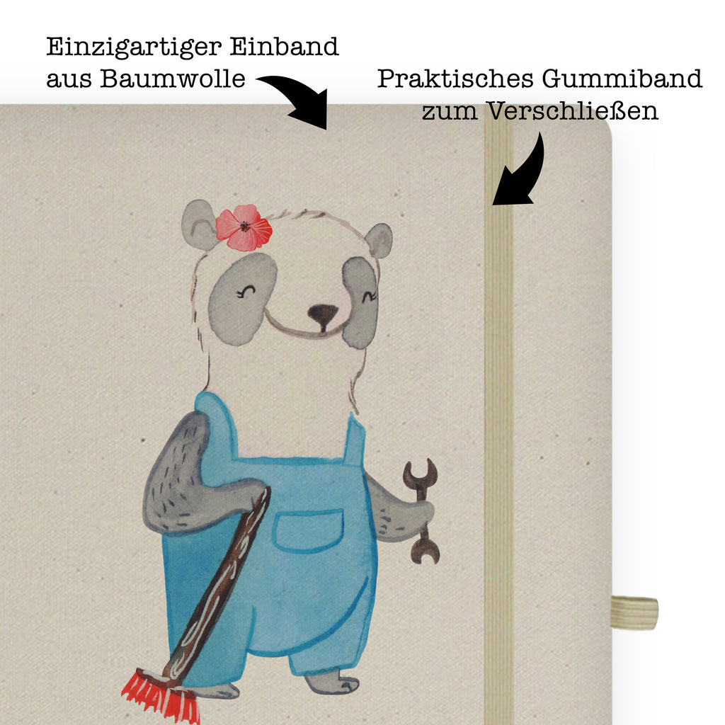 DIN A4 Baumwoll Notizbuch Hausmeisterin mit Herz Notizen, Eintragebuch, Tagebuch, Notizblock, Adressbuch, Journal, Kladde, Skizzenbuch, Notizheft, Schreibbuch, Schreibheft, Beruf, Ausbildung, Jubiläum, Abschied, Rente, Kollege, Kollegin, Geschenk, Schenken, Arbeitskollege, Mitarbeiter, Firma, Danke, Dankeschön, Hausmeisterin, Concierge, Hausverwalterin, Facility Manager