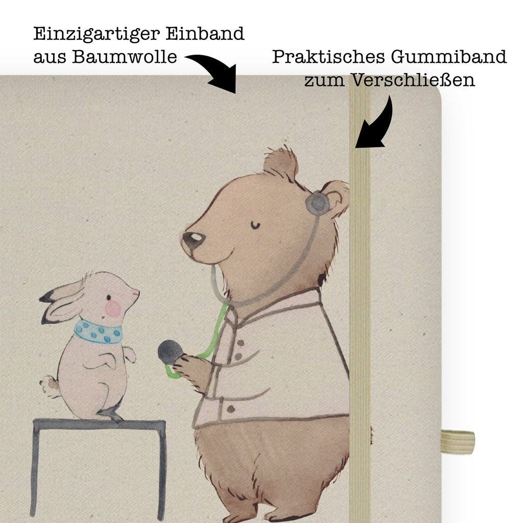 DIN A4 Baumwoll Notizbuch Tierarzt mit Herz Notizen, Eintragebuch, Tagebuch, Notizblock, Adressbuch, Journal, Kladde, Skizzenbuch, Notizheft, Schreibbuch, Schreibheft, Beruf, Ausbildung, Jubiläum, Abschied, Rente, Kollege, Kollegin, Geschenk, Schenken, Arbeitskollege, Mitarbeiter, Firma, Danke, Dankeschön
