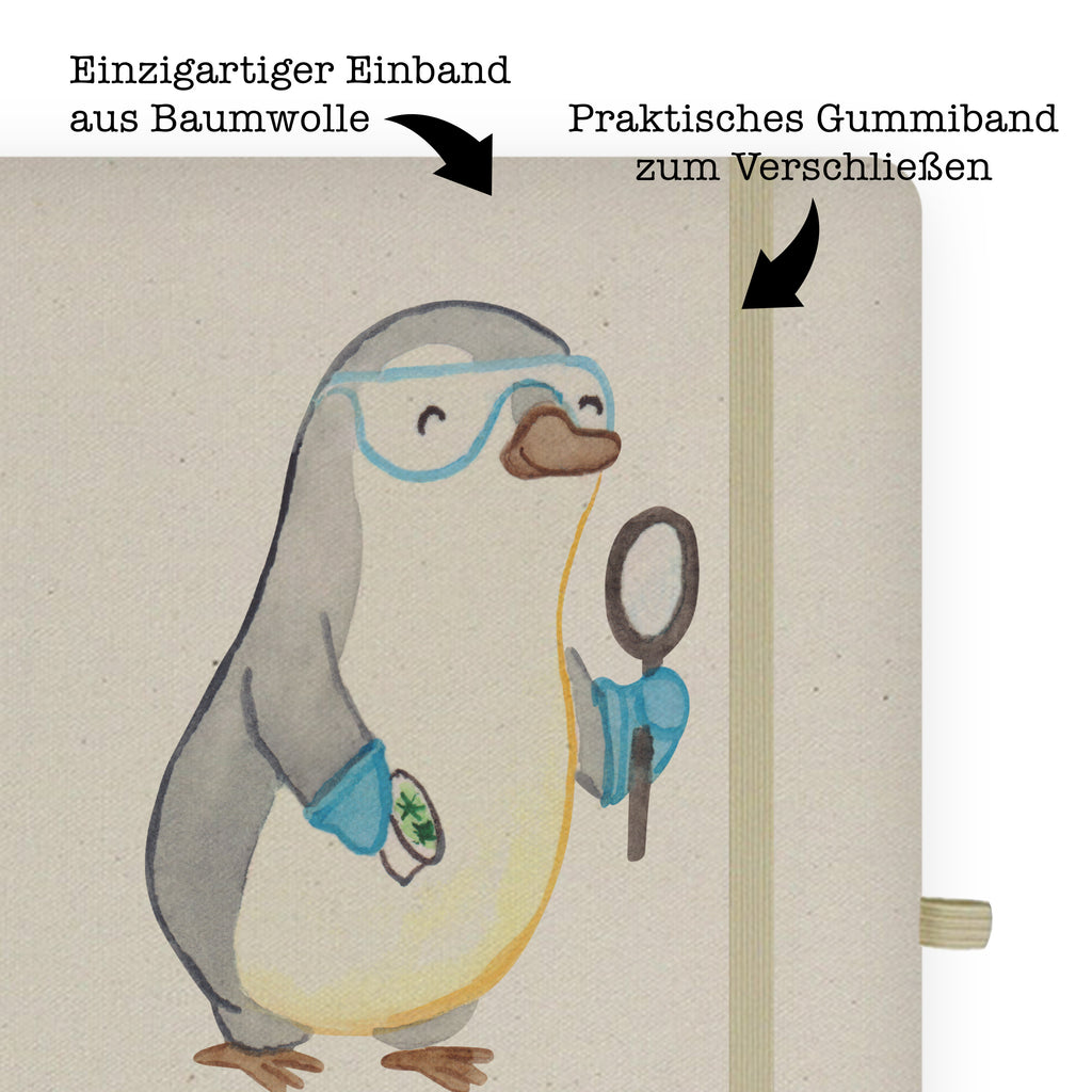 DIN A4 Baumwoll Notizbuch Biologe mit Herz Notizen, Eintragebuch, Tagebuch, Notizblock, Adressbuch, Journal, Kladde, Skizzenbuch, Notizheft, Schreibbuch, Schreibheft, Beruf, Ausbildung, Jubiläum, Abschied, Rente, Kollege, Kollegin, Geschenk, Schenken, Arbeitskollege, Mitarbeiter, Firma, Danke, Dankeschön, Biologe, Biologie, Naturwissenschaftler, Labor, Studium, Bachelor, Master