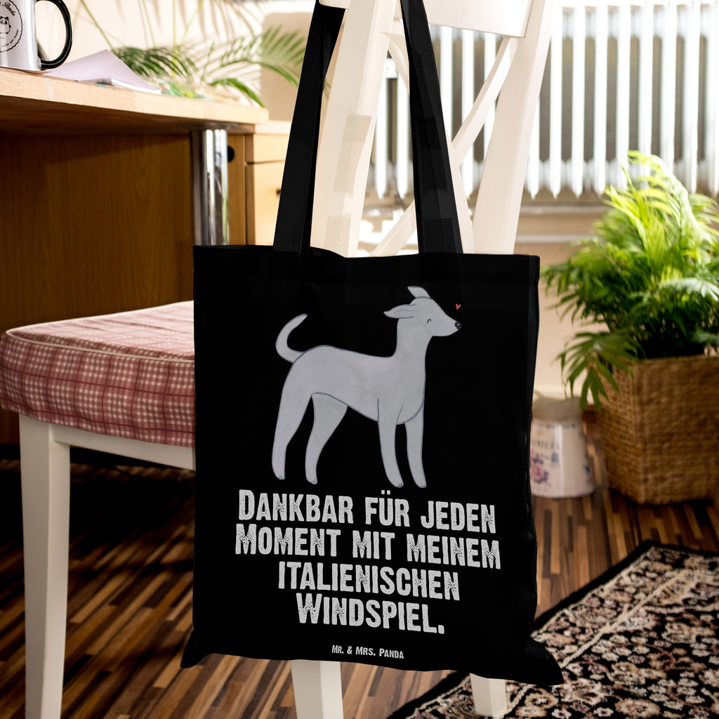 Tragetasche Italienisches Windspiel Moment Beuteltasche, Beutel, Einkaufstasche, Jutebeutel, Stoffbeutel, Hund, Hunderasse, Rassehund, Hundebesitzer, Geschenk, Tierfreund, Schenken, Welpe, Italienisches Windspiel, Windhund, Italian Greyhound