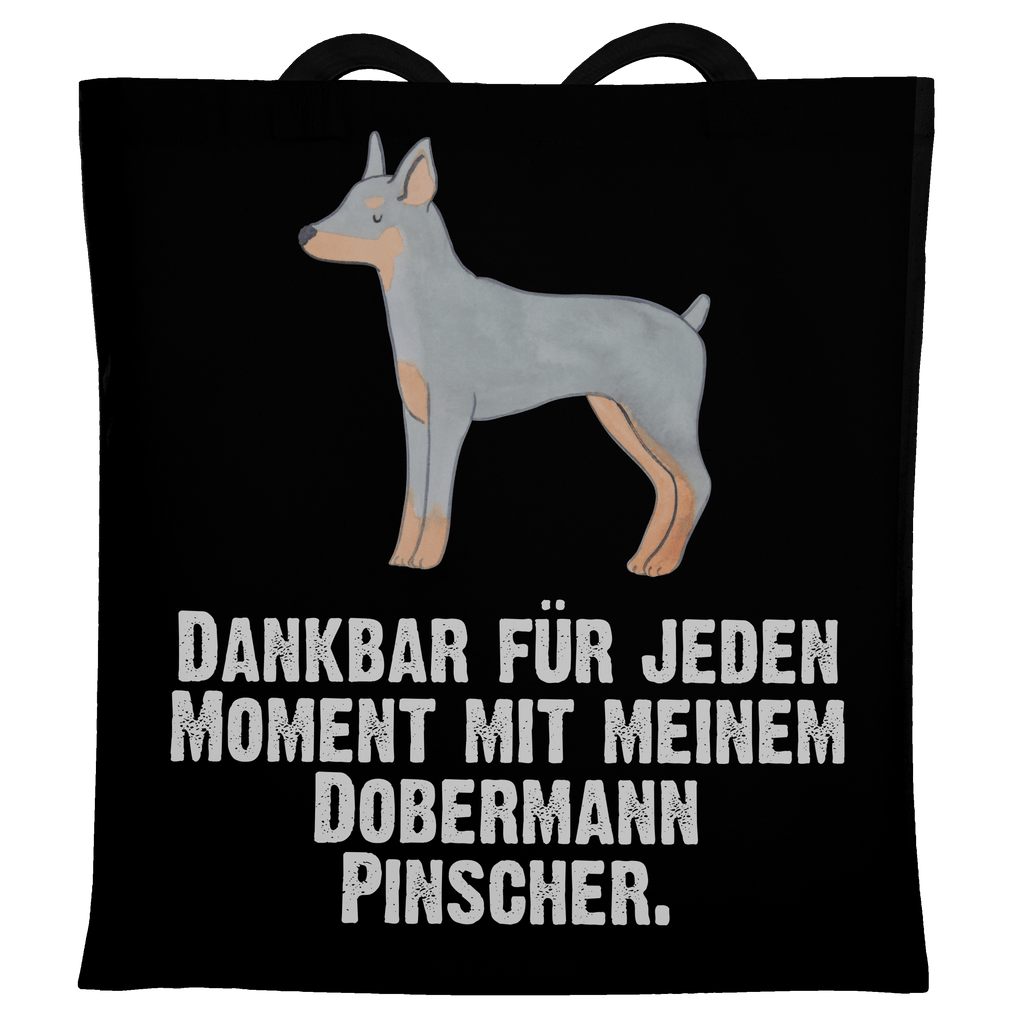 Tragetasche Dobermann Pinscher Moment Beuteltasche, Beutel, Einkaufstasche, Jutebeutel, Stoffbeutel, Hund, Hunderasse, Rassehund, Hundebesitzer, Geschenk, Tierfreund, Schenken, Welpe, Dobermann Pinscher