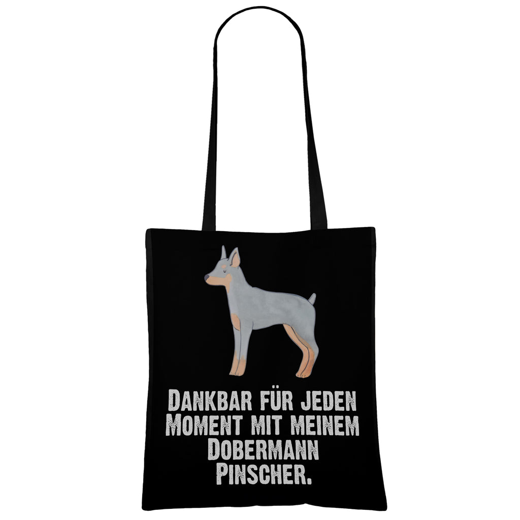 Tragetasche Dobermann Pinscher Moment Beuteltasche, Beutel, Einkaufstasche, Jutebeutel, Stoffbeutel, Hund, Hunderasse, Rassehund, Hundebesitzer, Geschenk, Tierfreund, Schenken, Welpe, Dobermann Pinscher
