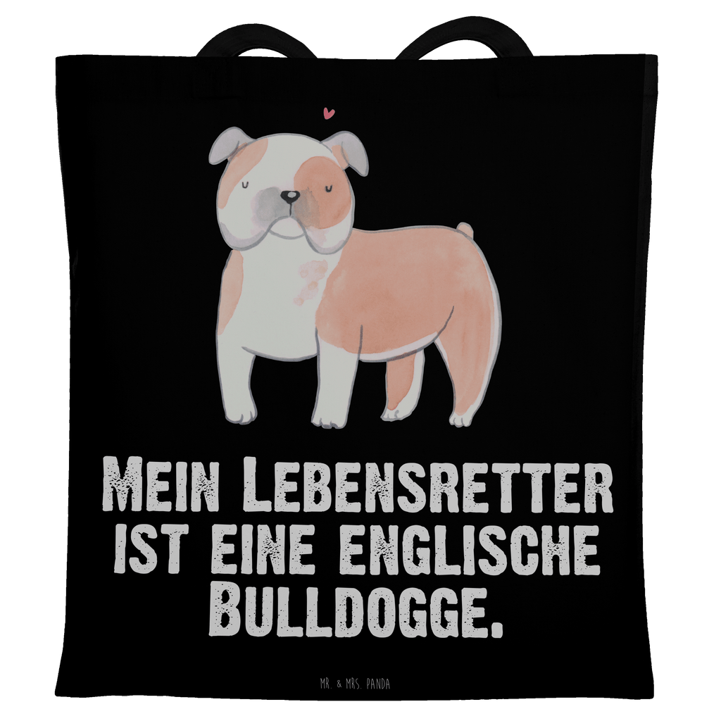 Tragetasche Englische Bulldogge Lebensretter Beuteltasche, Beutel, Einkaufstasche, Jutebeutel, Stoffbeutel, Hund, Hunderasse, Rassehund, Hundebesitzer, Geschenk, Tierfreund, Schenken, Welpe, Englische Bulldogge, English Bulldog