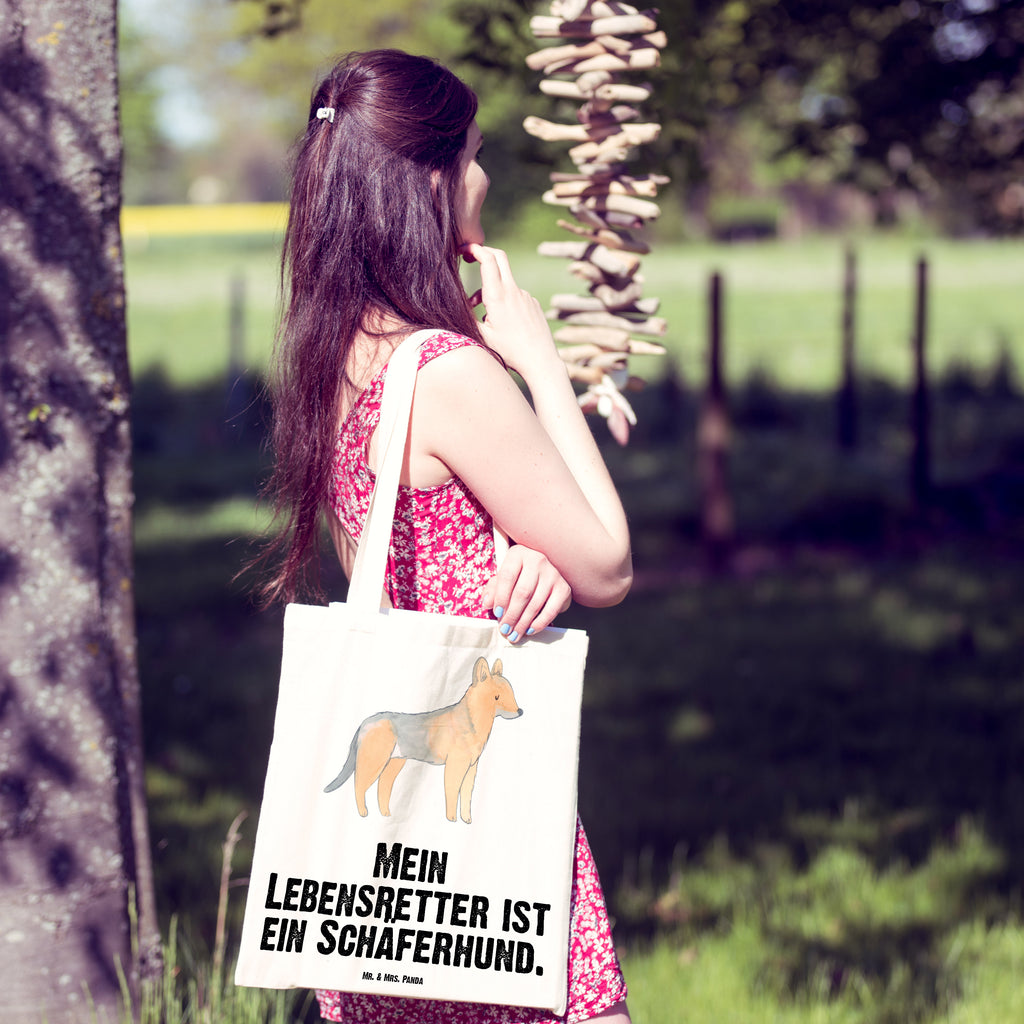 Tragetasche Schäferhund Lebensretter Beuteltasche, Beutel, Einkaufstasche, Jutebeutel, Stoffbeutel, Hund, Hunderasse, Rassehund, Hundebesitzer, Geschenk, Tierfreund, Schenken, Welpe, Schäferhund