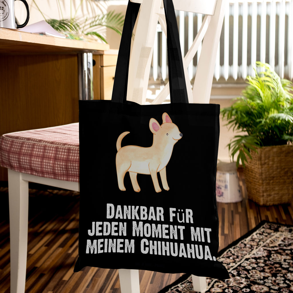 Tragetasche Chihuahua Moment Beuteltasche, Beutel, Einkaufstasche, Jutebeutel, Stoffbeutel, Hund, Hunderasse, Rassehund, Hundebesitzer, Geschenk, Tierfreund, Schenken, Welpe, Chihuahua