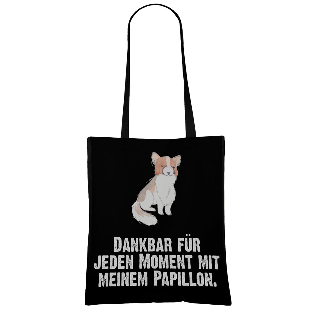 Tragetasche Papillon Moment Beuteltasche, Beutel, Einkaufstasche, Jutebeutel, Stoffbeutel, Hund, Hunderasse, Rassehund, Hundebesitzer, Geschenk, Tierfreund, Schenken, Welpe, Kontinentaler Zwergspaniel, Papillon