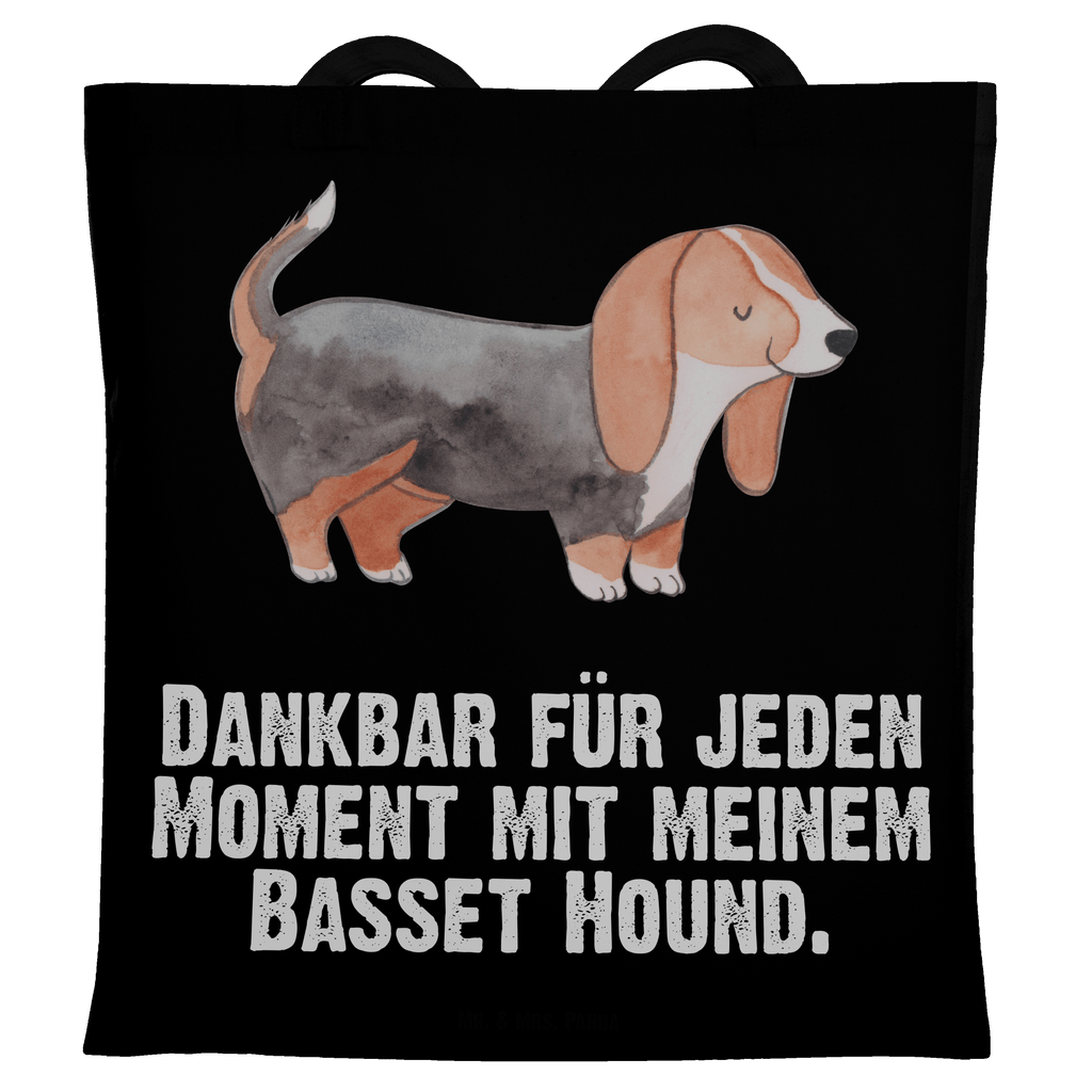 Tragetasche Basset Hound Moment Beuteltasche, Beutel, Einkaufstasche, Jutebeutel, Stoffbeutel, Hund, Hunderasse, Rassehund, Hundebesitzer, Geschenk, Tierfreund, Schenken, Welpe, Basset Hound, Basset