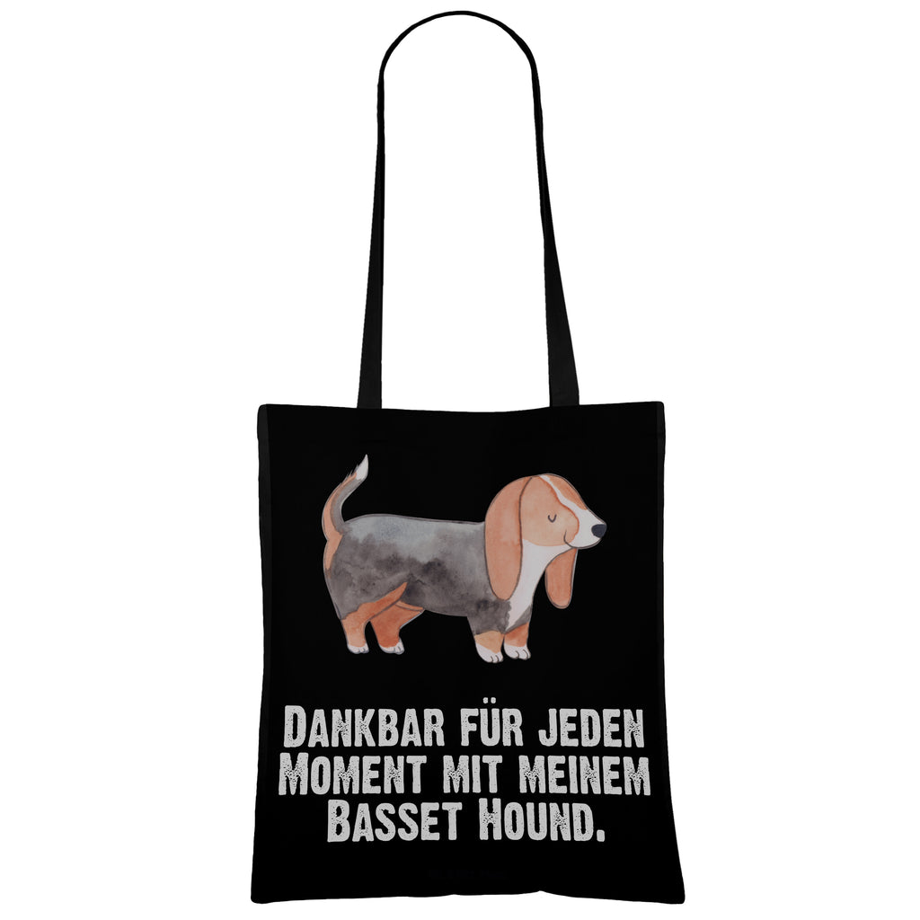 Tragetasche Basset Hound Moment Beuteltasche, Beutel, Einkaufstasche, Jutebeutel, Stoffbeutel, Hund, Hunderasse, Rassehund, Hundebesitzer, Geschenk, Tierfreund, Schenken, Welpe, Basset Hound, Basset