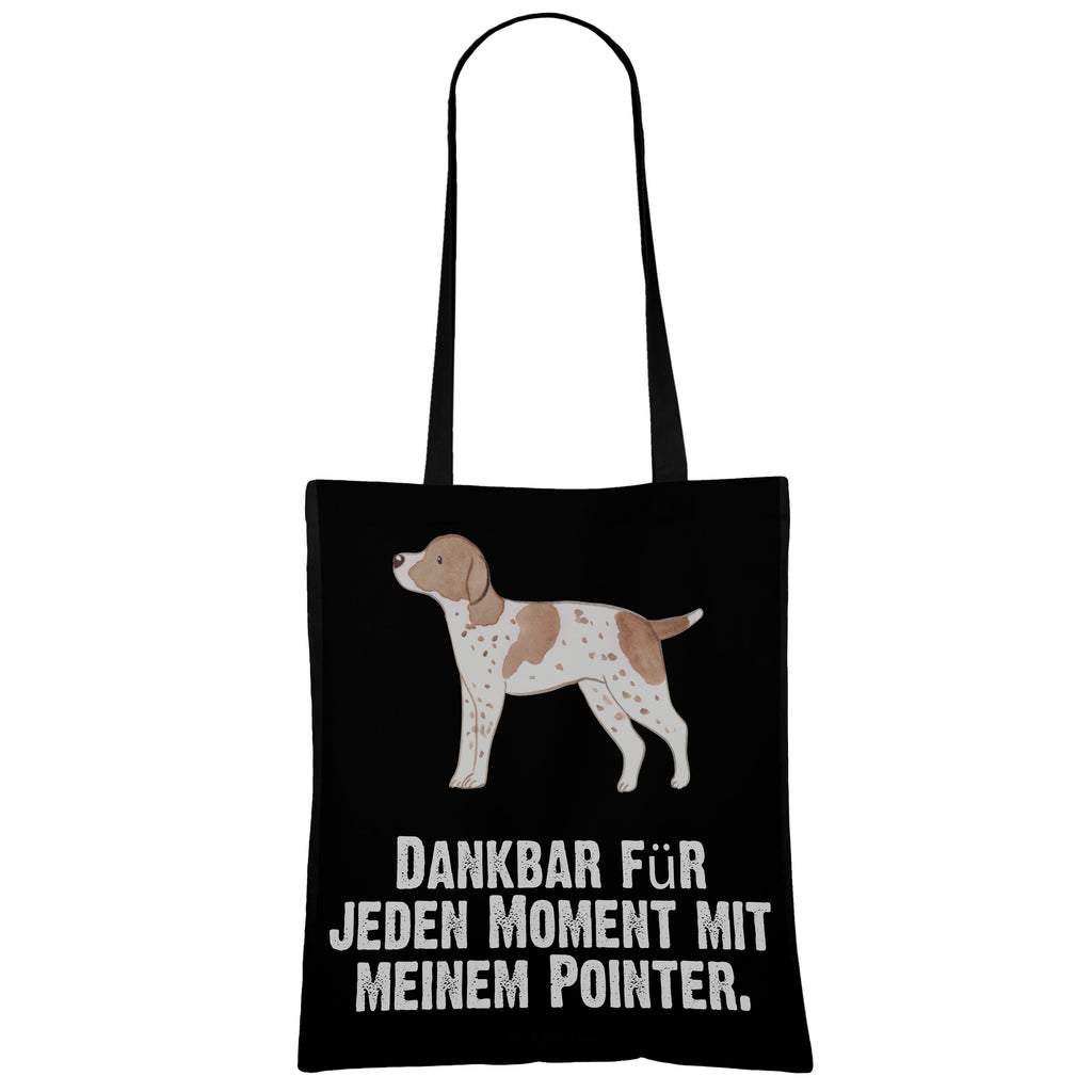 Tragetasche Pointer Moment Beuteltasche, Beutel, Einkaufstasche, Jutebeutel, Stoffbeutel, Hund, Hunderasse, Rassehund, Hundebesitzer, Geschenk, Tierfreund, Schenken, Welpe, English Pointer, Pointer