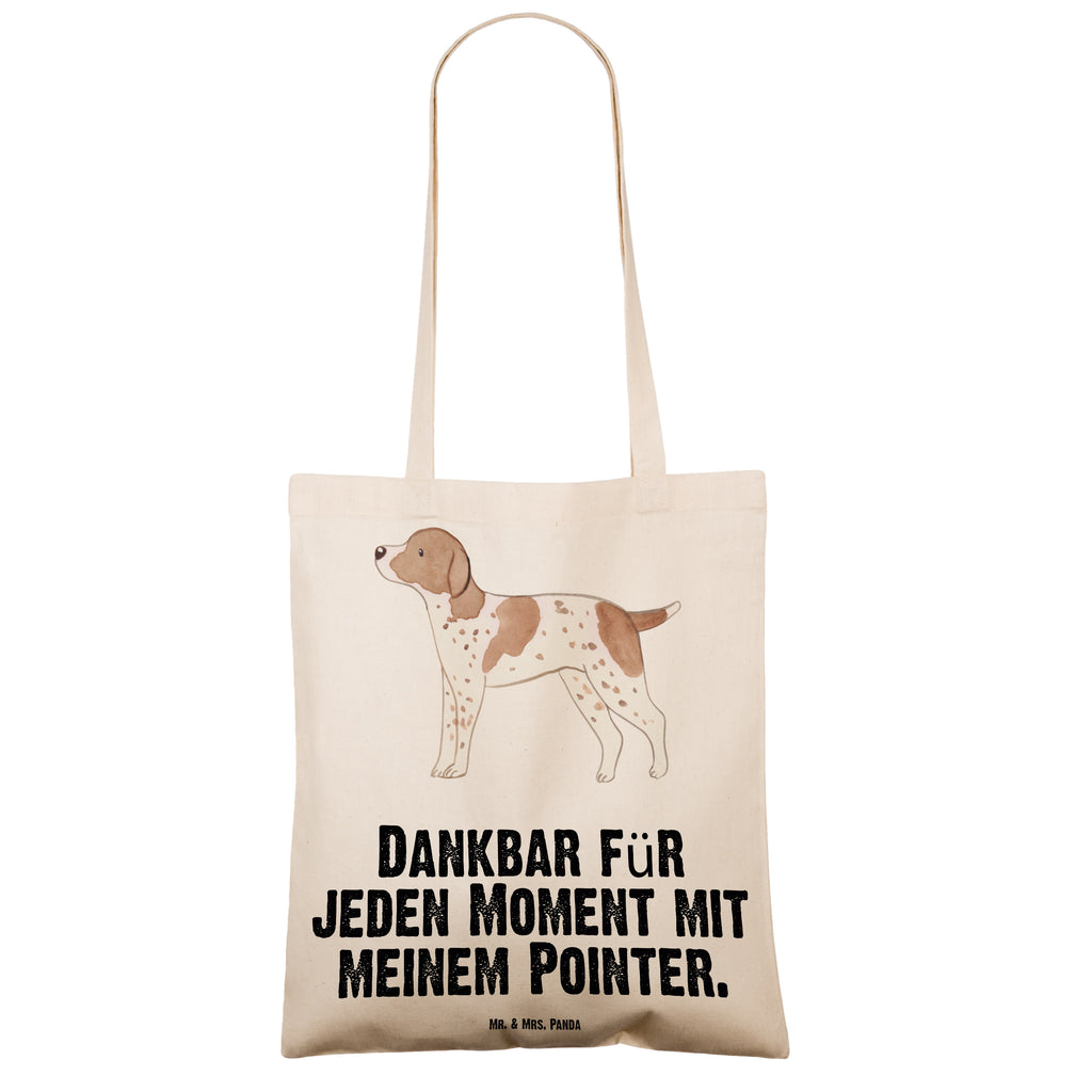 Tragetasche Pointer Moment Beuteltasche, Beutel, Einkaufstasche, Jutebeutel, Stoffbeutel, Hund, Hunderasse, Rassehund, Hundebesitzer, Geschenk, Tierfreund, Schenken, Welpe, English Pointer, Pointer