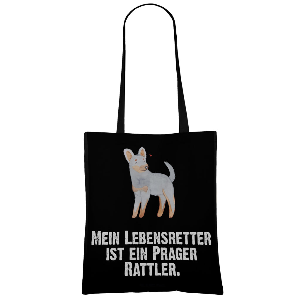 Tragetasche Prager Rattler Lebensretter Beuteltasche, Beutel, Einkaufstasche, Jutebeutel, Stoffbeutel, Hund, Hunderasse, Rassehund, Hundebesitzer, Geschenk, Tierfreund, Schenken, Welpe, Pincher, Prager Rattler