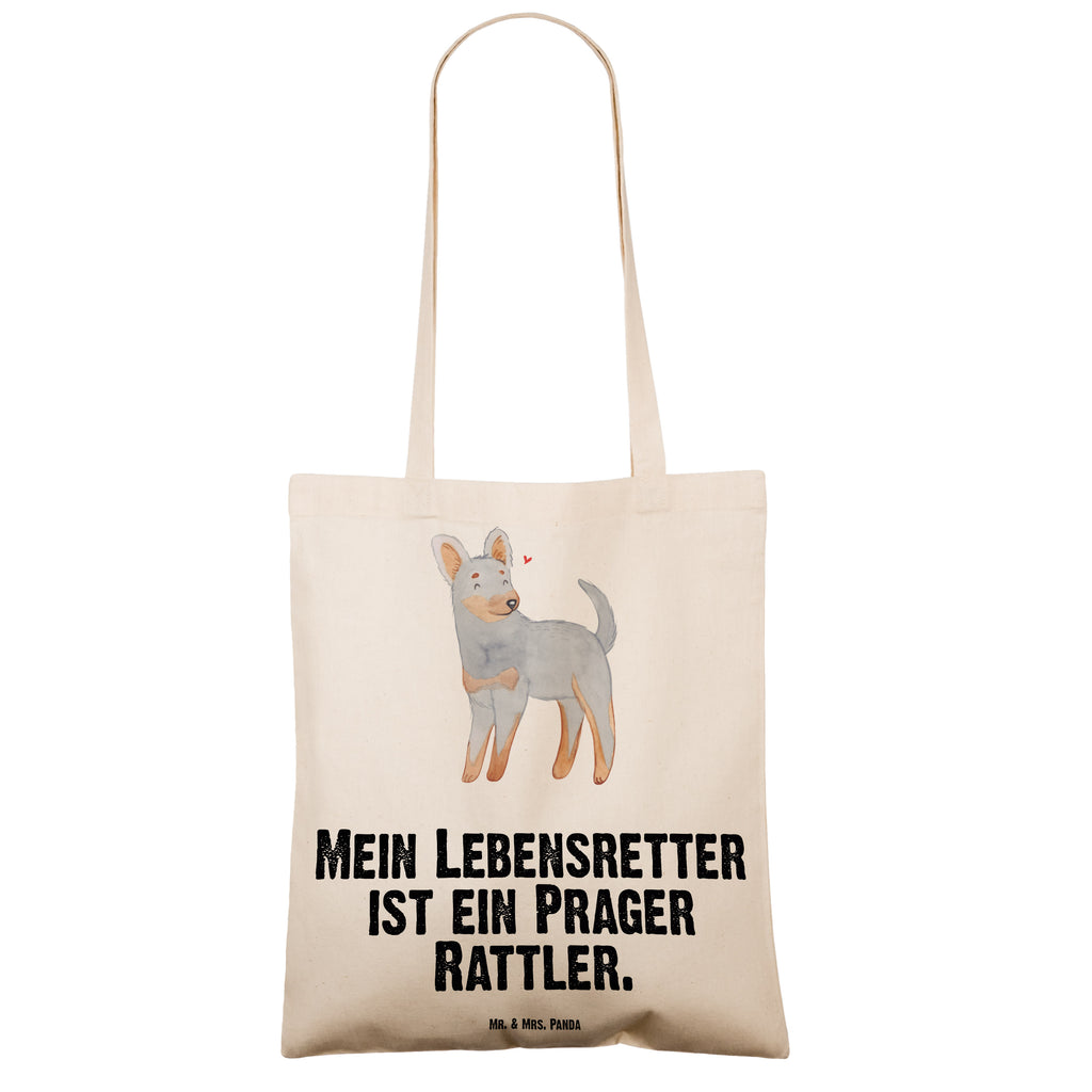 Tragetasche Prager Rattler Lebensretter Beuteltasche, Beutel, Einkaufstasche, Jutebeutel, Stoffbeutel, Hund, Hunderasse, Rassehund, Hundebesitzer, Geschenk, Tierfreund, Schenken, Welpe, Pincher, Prager Rattler
