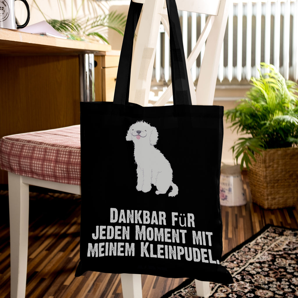Tragetasche Kleinpudel Moment Beuteltasche, Beutel, Einkaufstasche, Jutebeutel, Stoffbeutel, Hund, Hunderasse, Rassehund, Hundebesitzer, Geschenk, Tierfreund, Schenken, Welpe, Pudel, Kleinpudel