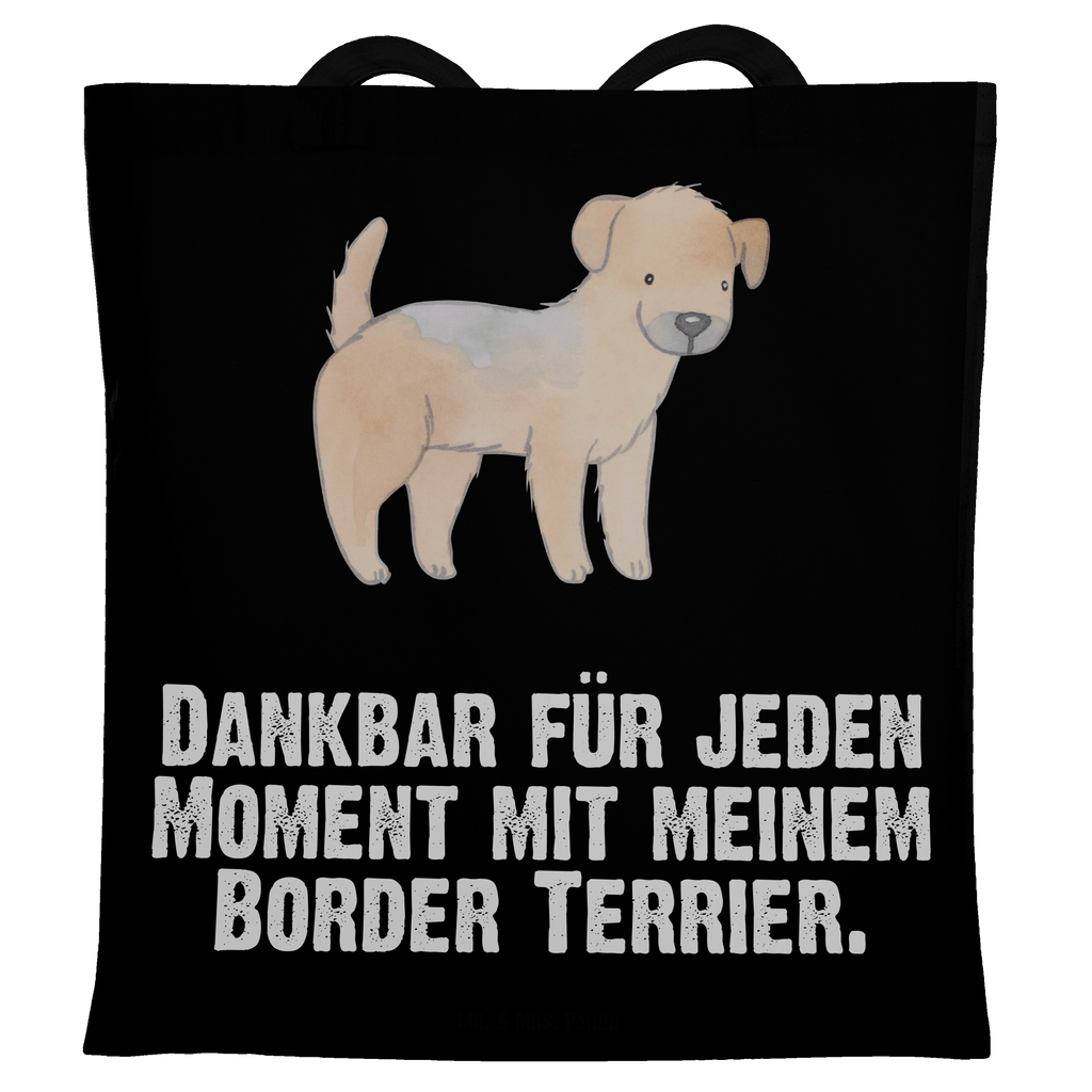Tragetasche Border Terrier Moment Beuteltasche, Beutel, Einkaufstasche, Jutebeutel, Stoffbeutel, Hund, Hunderasse, Rassehund, Hundebesitzer, Geschenk, Tierfreund, Schenken, Welpe, Border Terrier