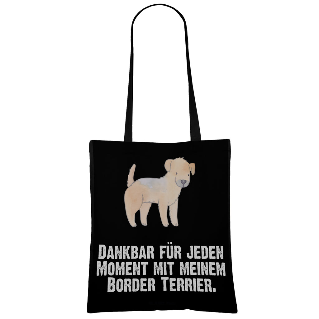 Tragetasche Border Terrier Moment Beuteltasche, Beutel, Einkaufstasche, Jutebeutel, Stoffbeutel, Hund, Hunderasse, Rassehund, Hundebesitzer, Geschenk, Tierfreund, Schenken, Welpe, Border Terrier