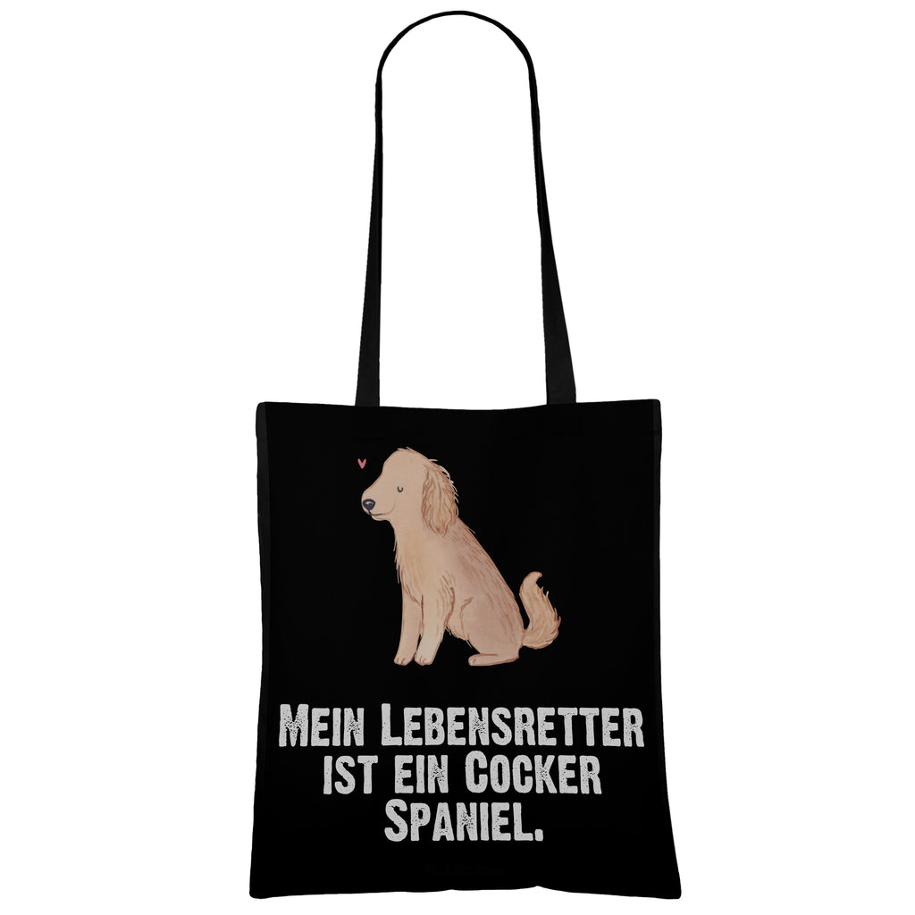 Tragetasche Cocker Spaniel Lebensretter Beuteltasche, Beutel, Einkaufstasche, Jutebeutel, Stoffbeutel, Hund, Hunderasse, Rassehund, Hundebesitzer, Geschenk, Tierfreund, Schenken, Welpe, Englische Cockerspaniel, Cocker Spaniel