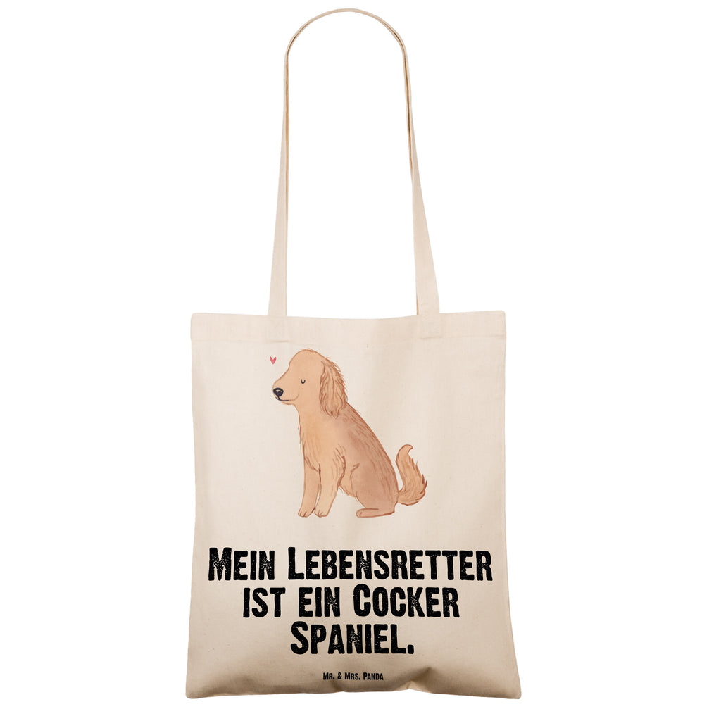 Tragetasche Cocker Spaniel Lebensretter Beuteltasche, Beutel, Einkaufstasche, Jutebeutel, Stoffbeutel, Hund, Hunderasse, Rassehund, Hundebesitzer, Geschenk, Tierfreund, Schenken, Welpe, Englische Cockerspaniel, Cocker Spaniel