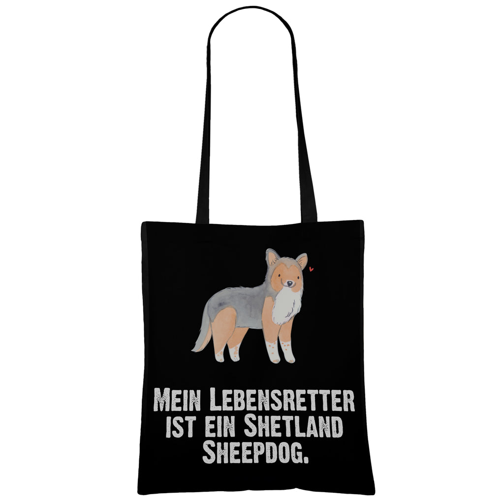 Tragetasche Shetland Sheepdog Lebensretter Beuteltasche, Beutel, Einkaufstasche, Jutebeutel, Stoffbeutel, Hund, Hunderasse, Rassehund, Hundebesitzer, Geschenk, Tierfreund, Schenken, Welpe, Shetland Sheepdog, Sheltie