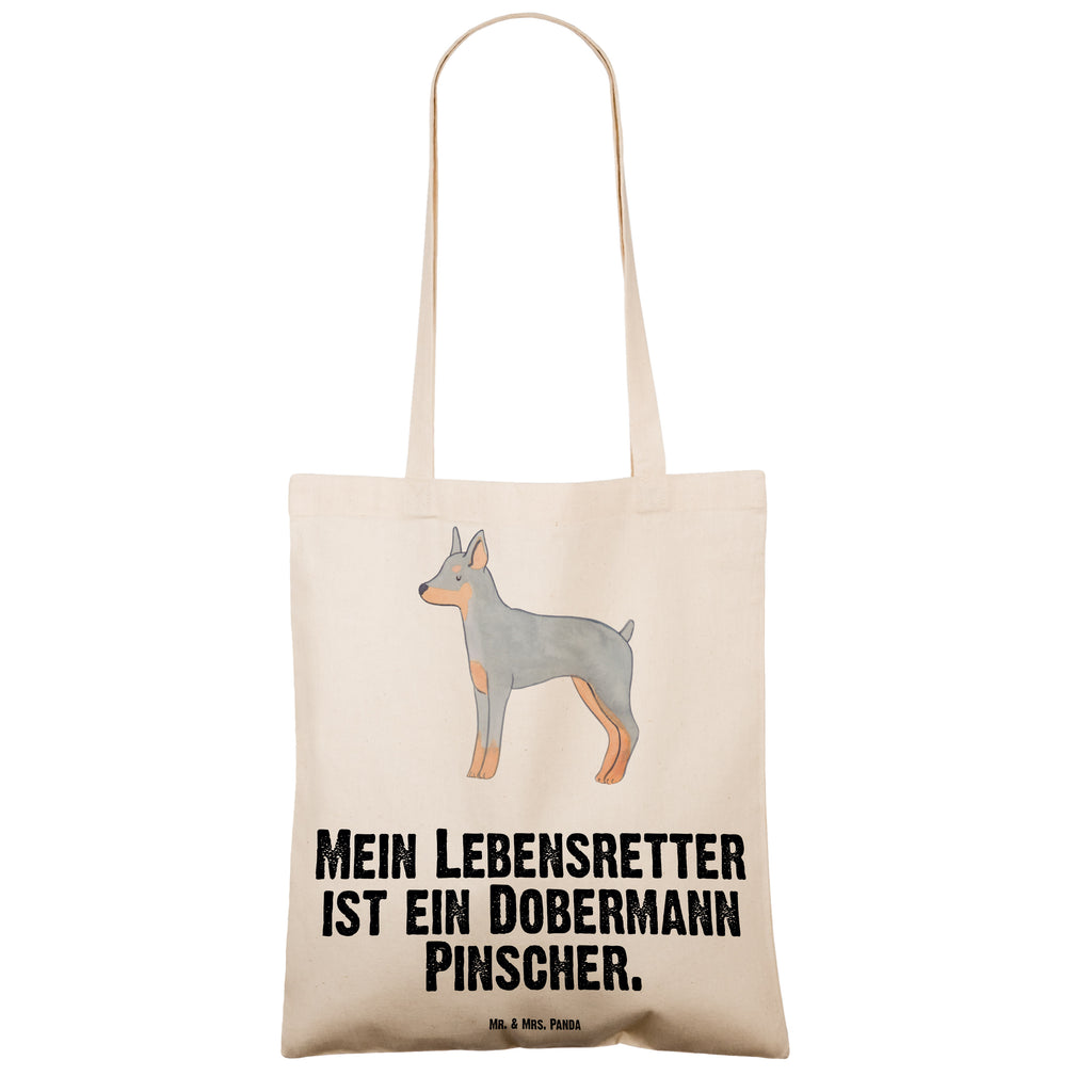 Tragetasche Dobermann Pinscher Lebensretter Beuteltasche, Beutel, Einkaufstasche, Jutebeutel, Stoffbeutel, Hund, Hunderasse, Rassehund, Hundebesitzer, Geschenk, Tierfreund, Schenken, Welpe, Dobermann Pinscher
