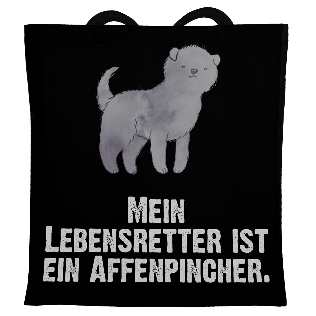 Tragetasche Affenpincher Lebensretter Beuteltasche, Beutel, Einkaufstasche, Jutebeutel, Stoffbeutel, Hund, Hunderasse, Rassehund, Hundebesitzer, Geschenk, Tierfreund, Schenken, Welpe, Affenpincher