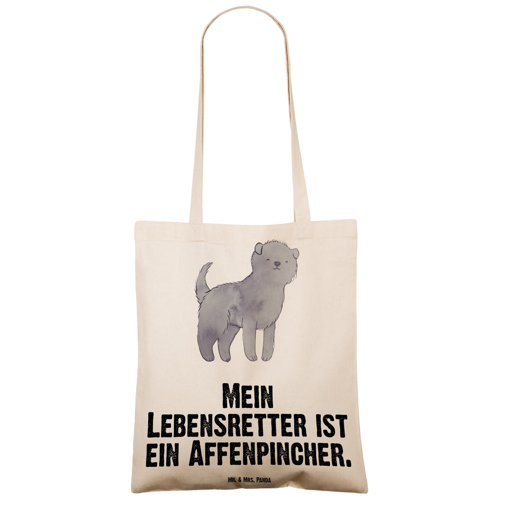 Tragetasche Affenpincher Lebensretter Beuteltasche, Beutel, Einkaufstasche, Jutebeutel, Stoffbeutel, Hund, Hunderasse, Rassehund, Hundebesitzer, Geschenk, Tierfreund, Schenken, Welpe, Affenpincher