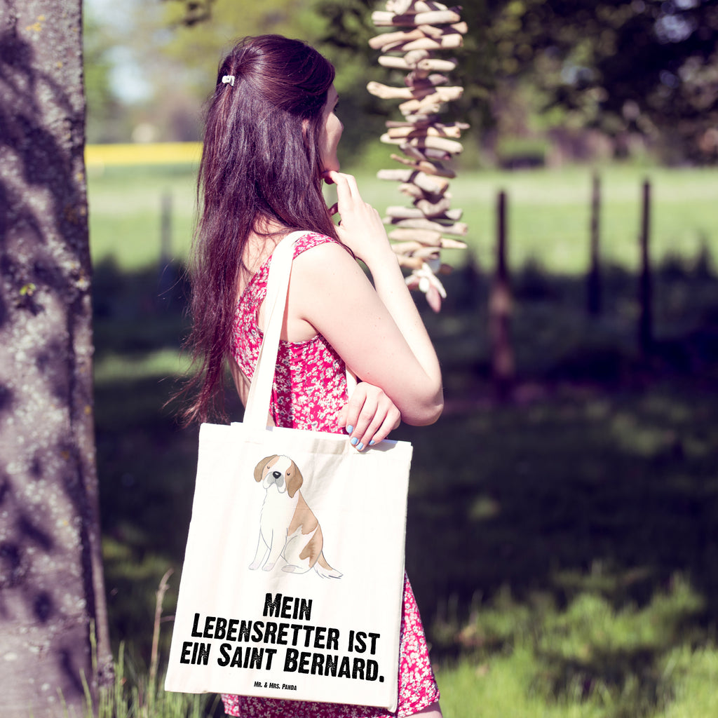 Tragetasche Saint Bernard Lebensretter Beuteltasche, Beutel, Einkaufstasche, Jutebeutel, Stoffbeutel, Hund, Hunderasse, Rassehund, Hundebesitzer, Geschenk, Tierfreund, Schenken, Welpe, St. Bernhardshund, Chien du Saint-Bernard, Saint Bernard Dog, Perro San Bernardo, Saint Bernard