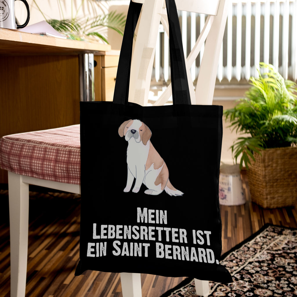 Tragetasche Saint Bernard Lebensretter Beuteltasche, Beutel, Einkaufstasche, Jutebeutel, Stoffbeutel, Hund, Hunderasse, Rassehund, Hundebesitzer, Geschenk, Tierfreund, Schenken, Welpe, St. Bernhardshund, Chien du Saint-Bernard, Saint Bernard Dog, Perro San Bernardo, Saint Bernard