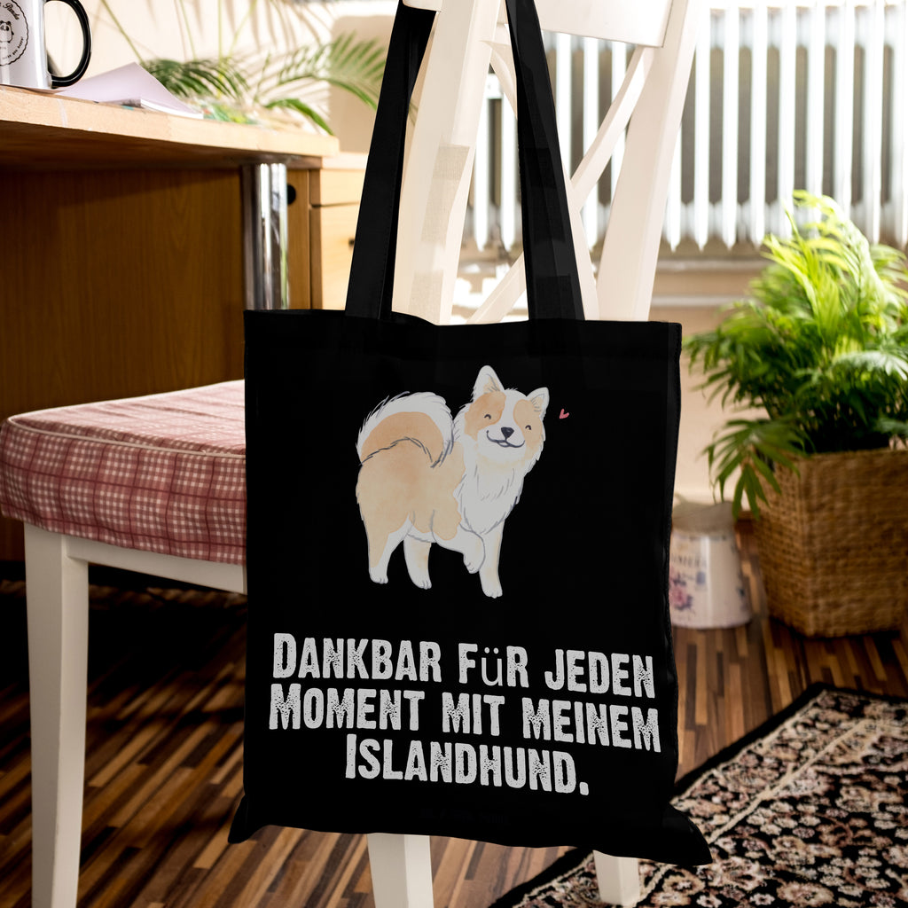 Tragetasche Islandhund Moment Beuteltasche, Beutel, Einkaufstasche, Jutebeutel, Stoffbeutel, Hund, Hunderasse, Rassehund, Hundebesitzer, Geschenk, Tierfreund, Schenken, Welpe, Islandhund, isländischer Schäferhund