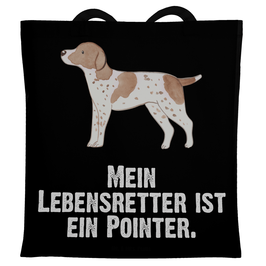 Tragetasche Pointer Lebensretter Beuteltasche, Beutel, Einkaufstasche, Jutebeutel, Stoffbeutel, Hund, Hunderasse, Rassehund, Hundebesitzer, Geschenk, Tierfreund, Schenken, Welpe, English Pointer, Pointer