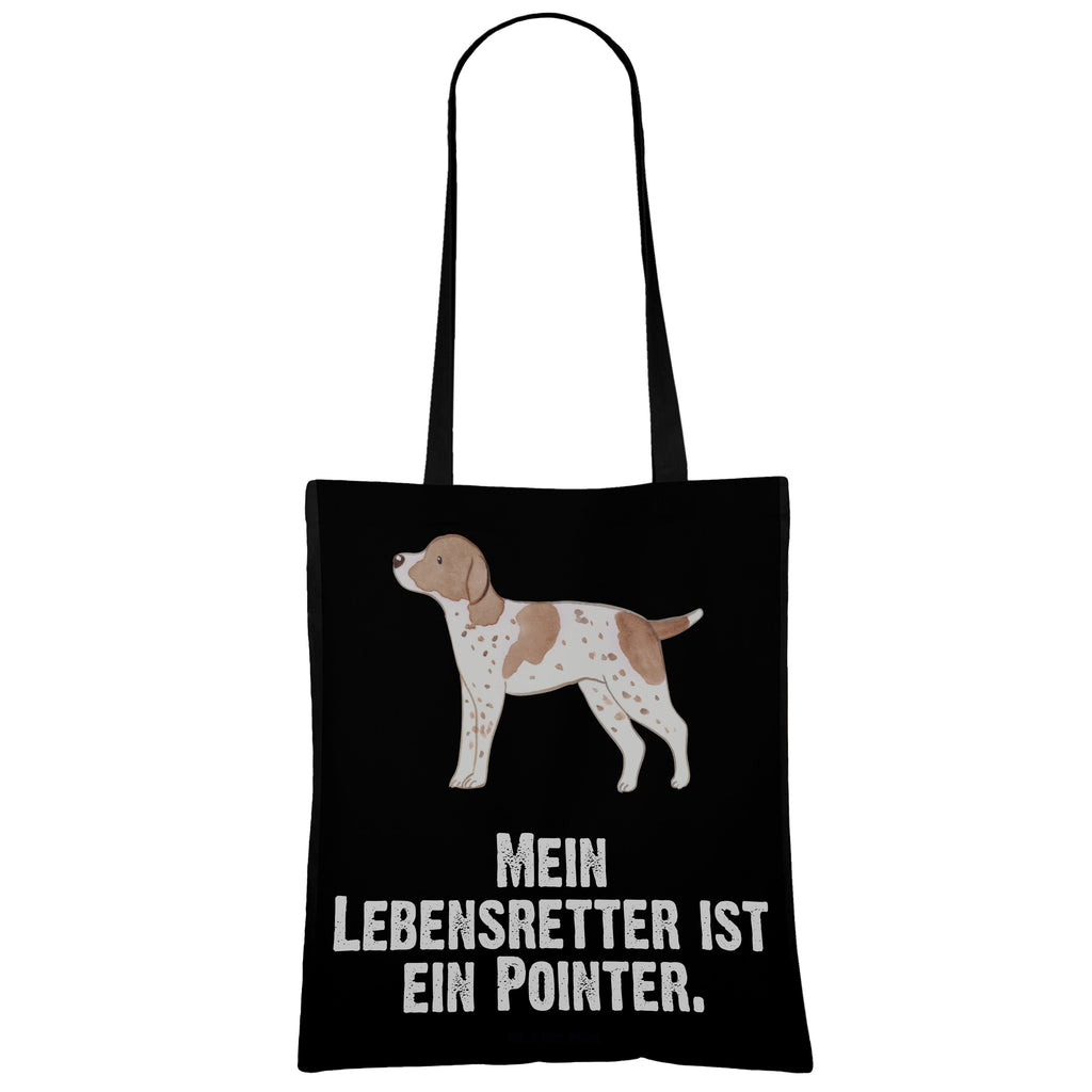 Tragetasche Pointer Lebensretter Beuteltasche, Beutel, Einkaufstasche, Jutebeutel, Stoffbeutel, Hund, Hunderasse, Rassehund, Hundebesitzer, Geschenk, Tierfreund, Schenken, Welpe, English Pointer, Pointer