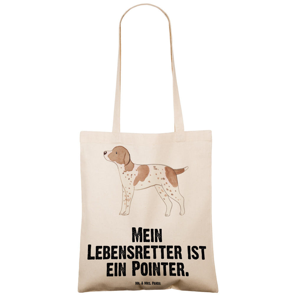 Tragetasche Pointer Lebensretter Beuteltasche, Beutel, Einkaufstasche, Jutebeutel, Stoffbeutel, Hund, Hunderasse, Rassehund, Hundebesitzer, Geschenk, Tierfreund, Schenken, Welpe, English Pointer, Pointer