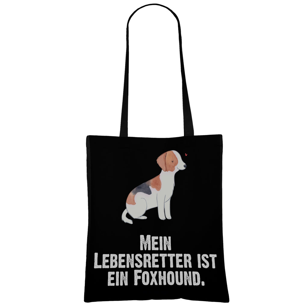Tragetasche Foxhound Lebensretter Beuteltasche, Beutel, Einkaufstasche, Jutebeutel, Stoffbeutel, Hund, Hunderasse, Rassehund, Hundebesitzer, Geschenk, Tierfreund, Schenken, Welpe, Foxhound, Jagdhund, Laufhund