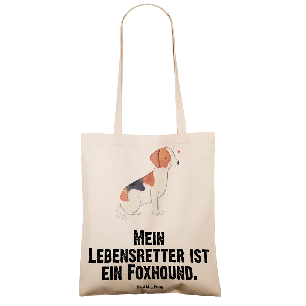 Tragetasche Foxhound Lebensretter Beuteltasche, Beutel, Einkaufstasche, Jutebeutel, Stoffbeutel, Hund, Hunderasse, Rassehund, Hundebesitzer, Geschenk, Tierfreund, Schenken, Welpe, Foxhound, Jagdhund, Laufhund