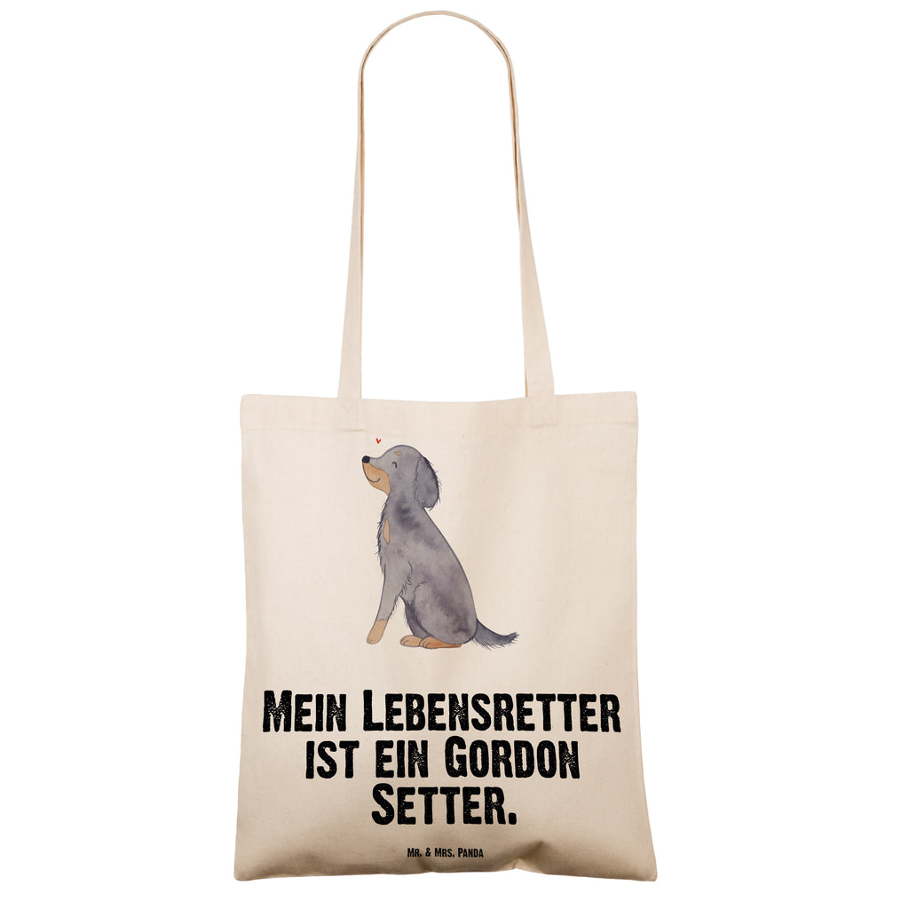 Tragetasche Gordon Setter Lebensretter Beuteltasche, Beutel, Einkaufstasche, Jutebeutel, Stoffbeutel, Hund, Hunderasse, Rassehund, Hundebesitzer, Geschenk, Tierfreund, Schenken, Welpe, Gordon Shetter, Jagdhund